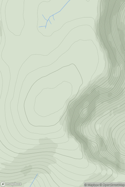 Thumbnail image for Carn na Criche [Cairngorms] showing contour plot for surrounding peak